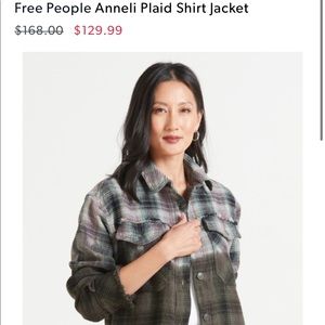 NEW Free People Anneli Plaid Shirt Jacket - Small